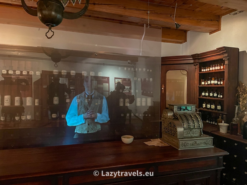 Reconstruction of the Lviv pharmacy in the museum in Bóbrka