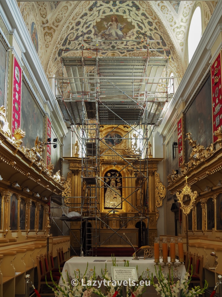 Altar in the church in Czerwińsk