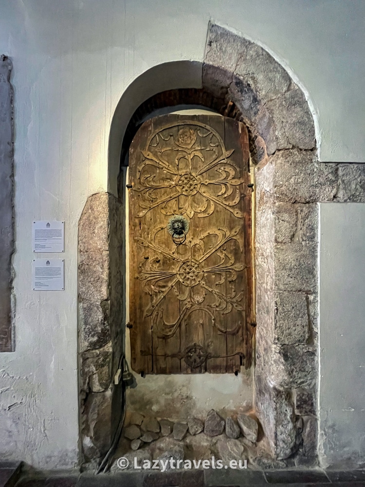 Old door in the Church of the Annunciation of the Blessed Virgin Mary