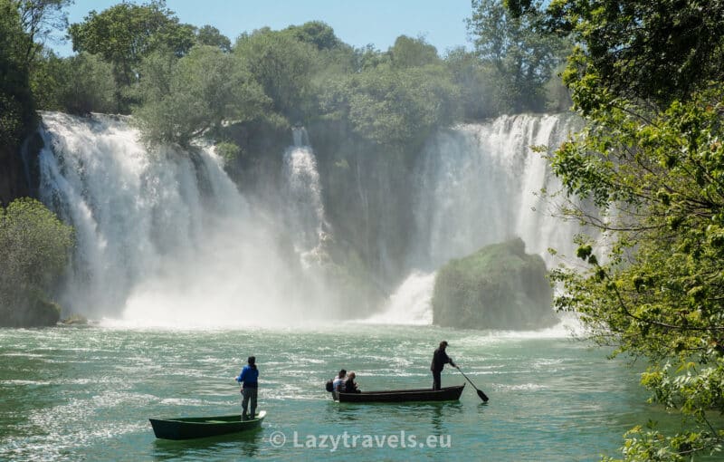 Romantic boat trip at Kravica waterfalls