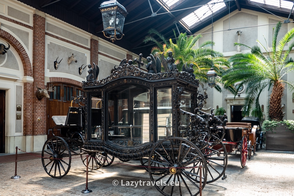 Carriage - a hearse from the 19th century, which played in Polish films Vabank II and Promised Land (Ziemia Obiecana)