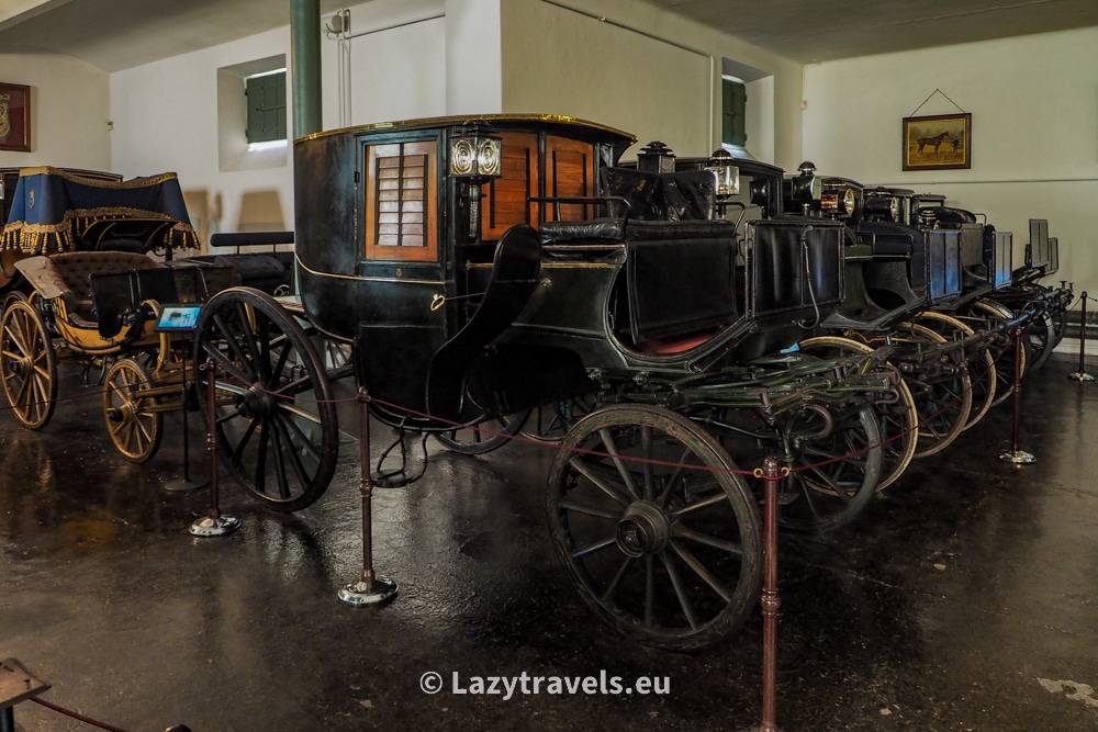 Carriage museum in the palace carriage house