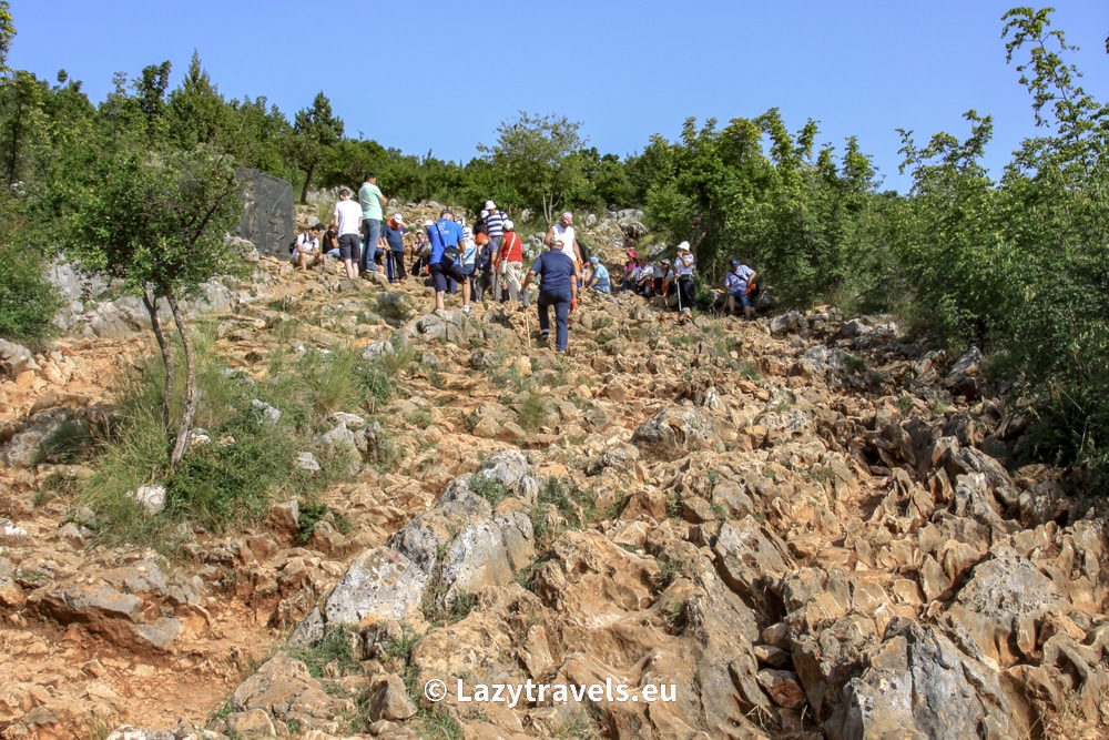 Approaching the Hill of Apparitions in Medjugorje