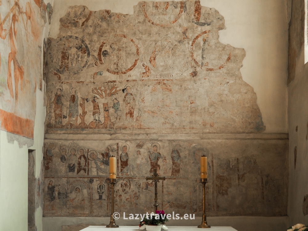 Frescoes from the 13th century in the church in Czerwińsk