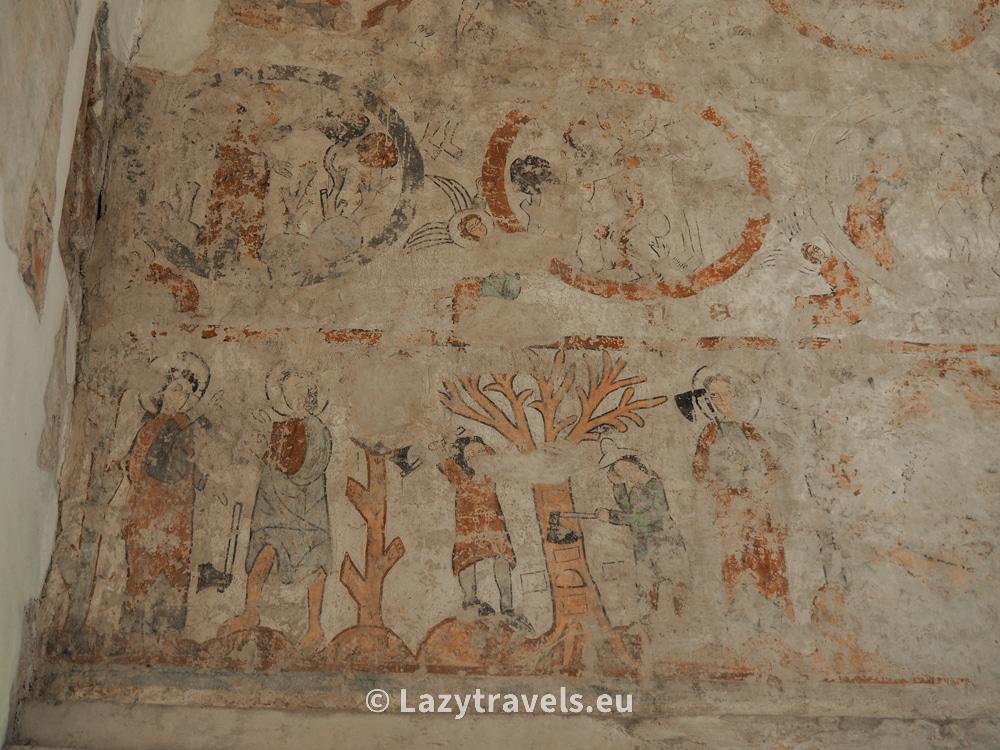 Frescoes from the 13th century in the church in Czerwińsk nad Wisłą