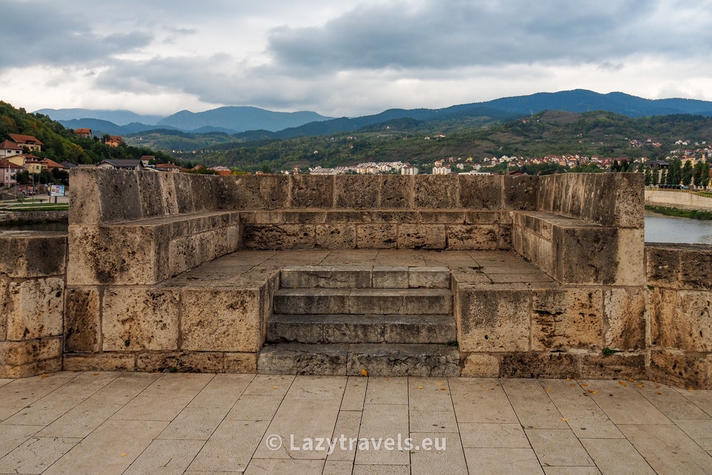 Kapija - a platform in the middle of the bridge in Visegrad