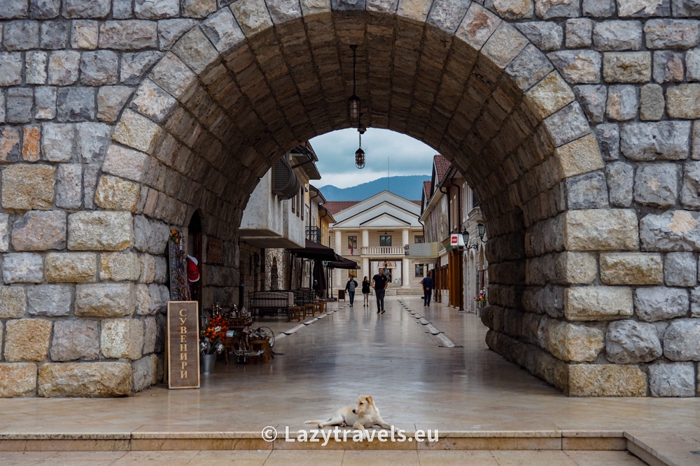 The gate leading to Andrićgrad