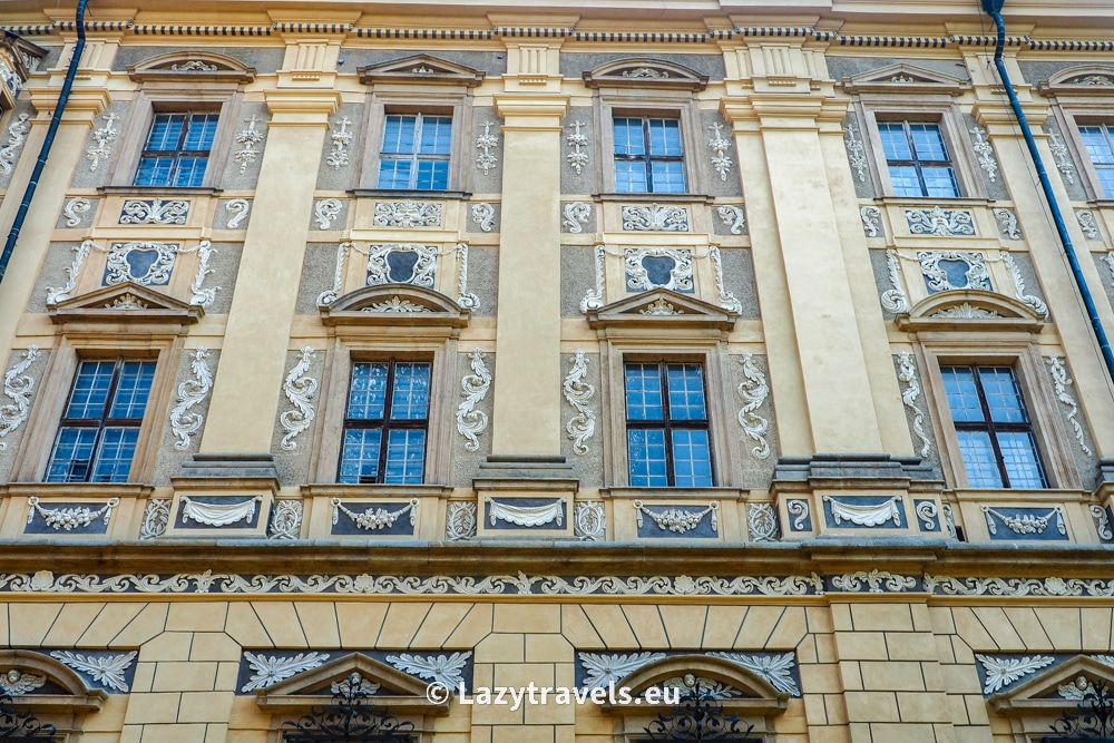 The facade of the Cistercian abbey in Lubiąż