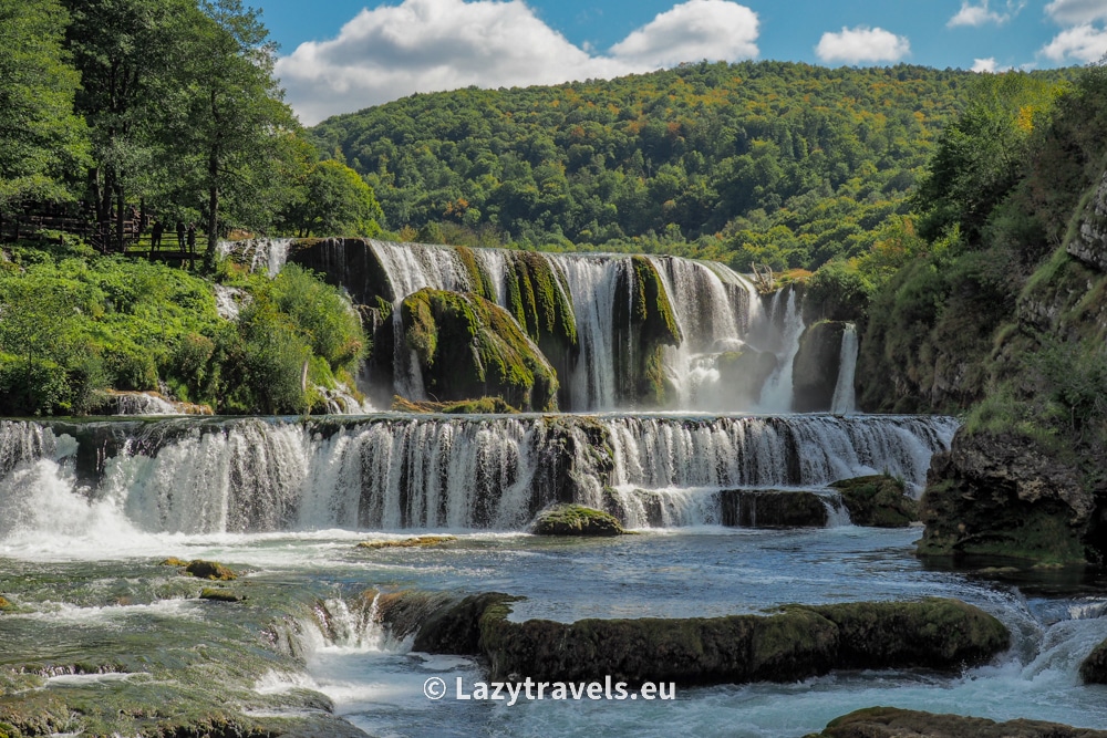 Cascades of the Strbacki Buk waterfall on the border of Bosnia and Herzegovina and Croatia