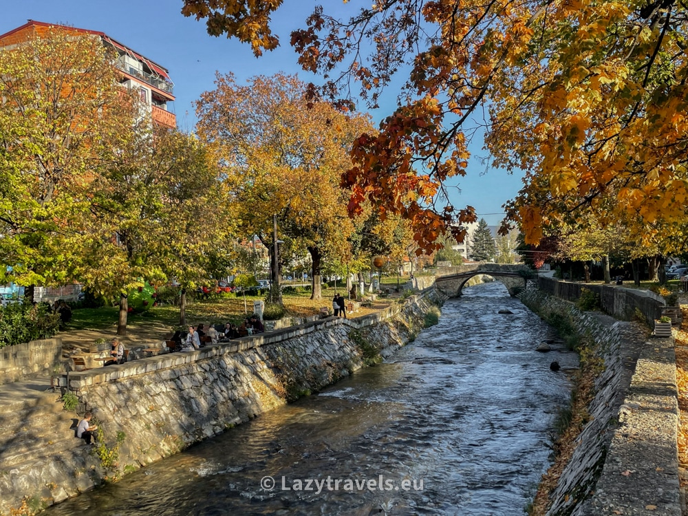 Autumn scenery of the city of Tetovo, on the way to the mosque.