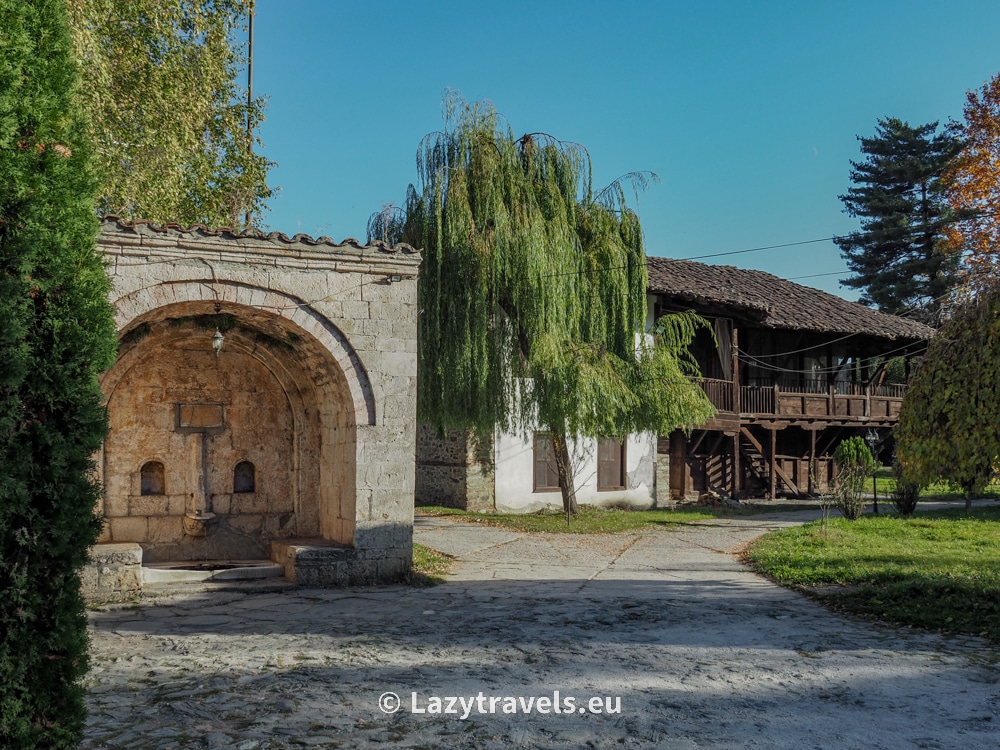 The fountain and other buildings of Arabati Baba Tekke