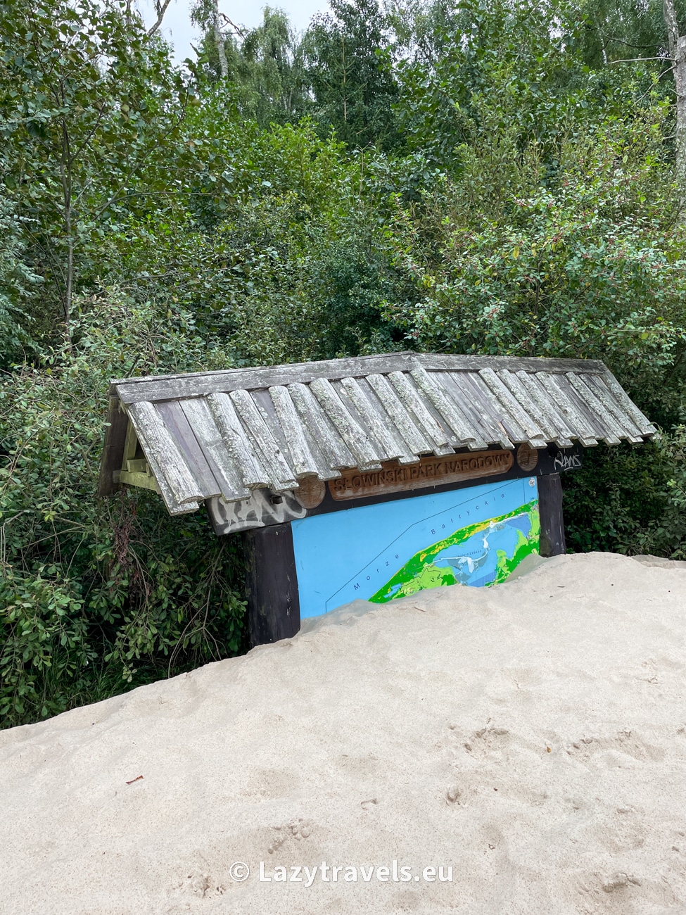 Łącka Dune and the map of the sea coast