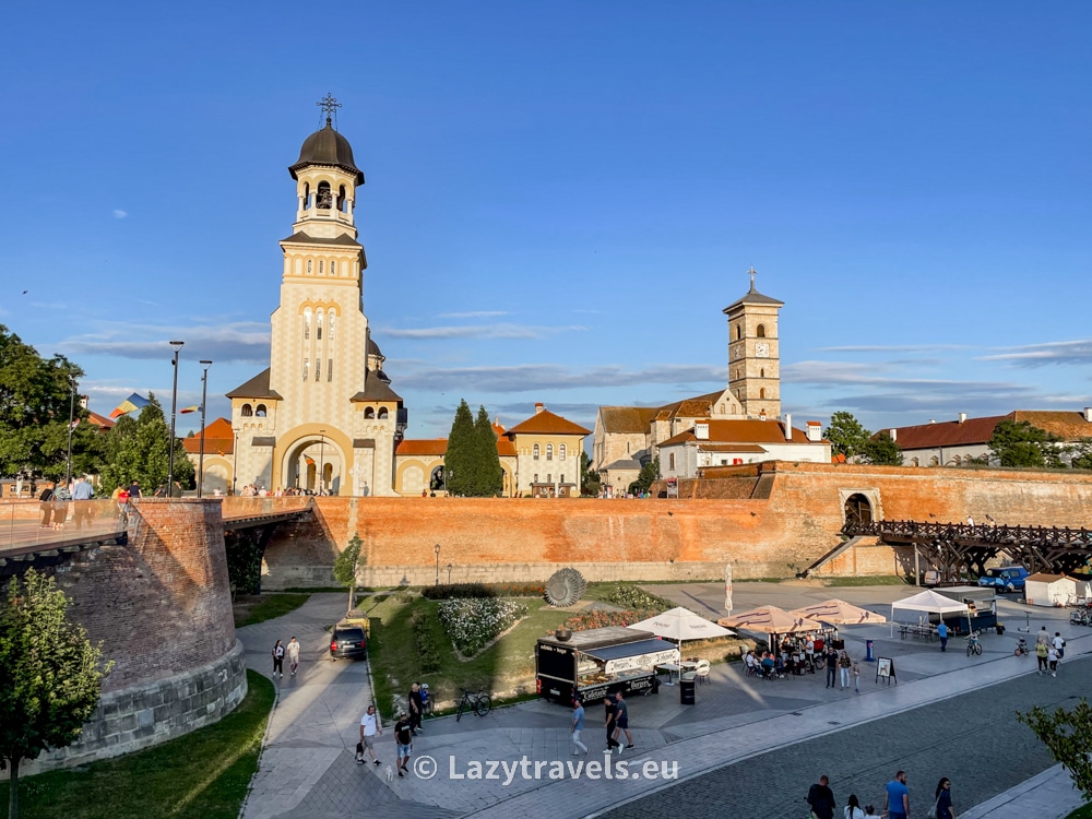 View of Alba Iulia seen from the defensive walls of the fortress