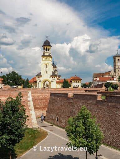 Panorama of Alba Iulia in Romania