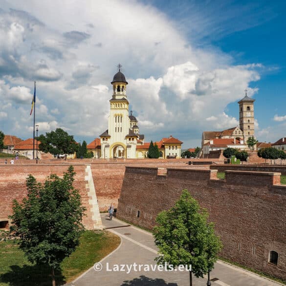 Panorama of Alba Iulia in Romania