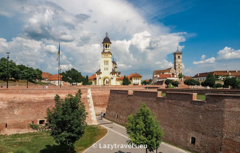 Panorama of Alba Iulia in Romania