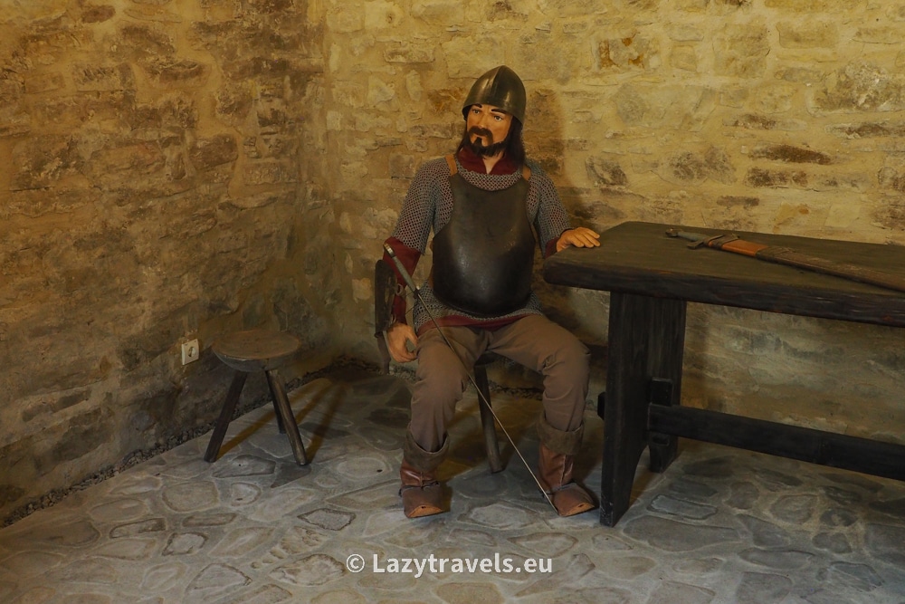 The figure of the Soldier shown at the castle in Suceava