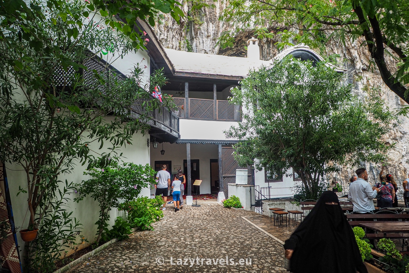 Courtyard of the dervish monastery in Blagaj