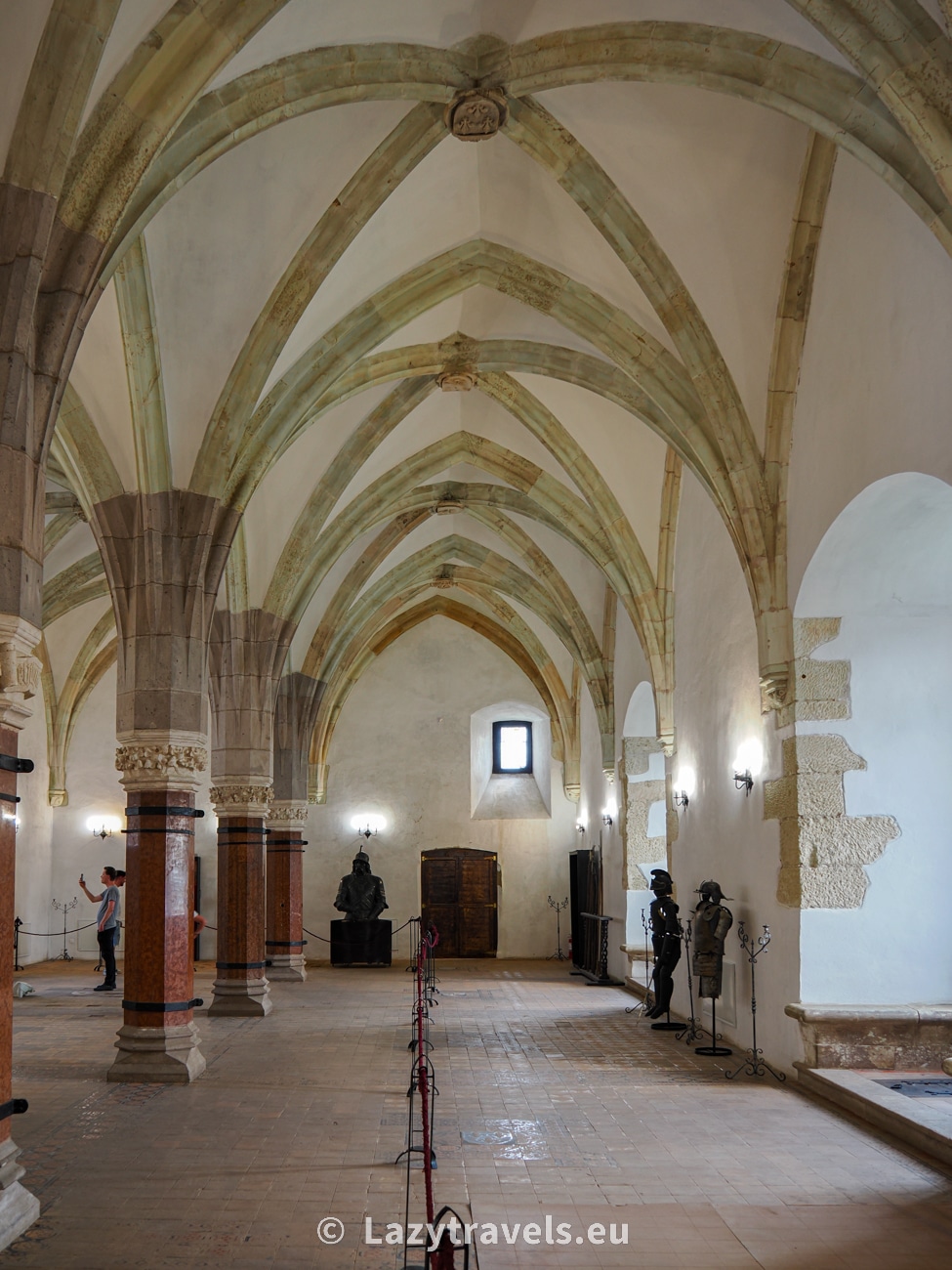The Council Chamber at Hunedoara Castle – for centuries, this was the room where the most important people in the country, and of course the king, held their meetings.