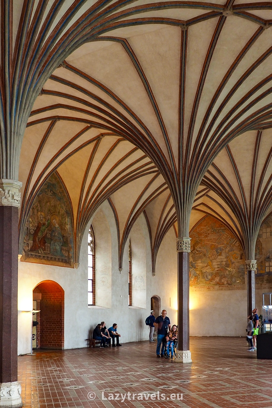 The arched vaults of the Great Refectory in Malbork