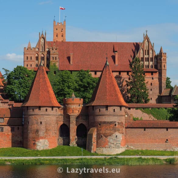 The Teutonic Castle in Malbork seen from the Nogat River