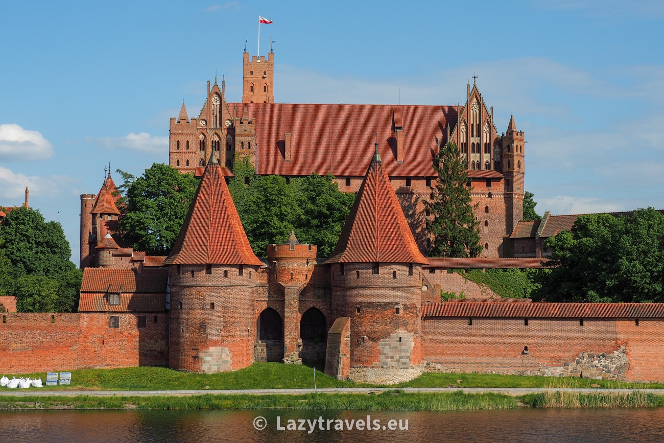 The Teutonic Castle in Malbork seen from the Nogat River