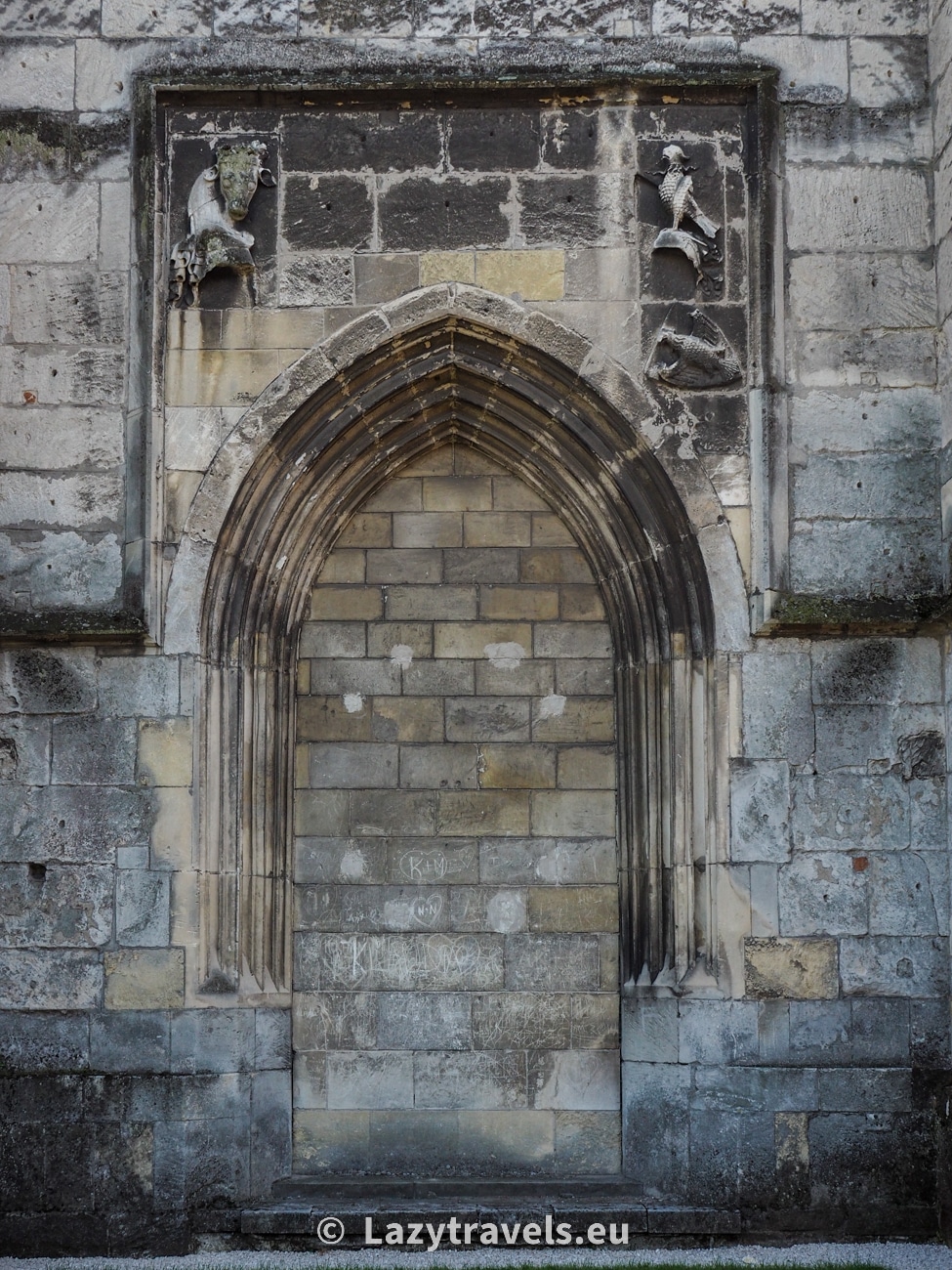 The temple’s original entrance was bricked up centuries ago. O