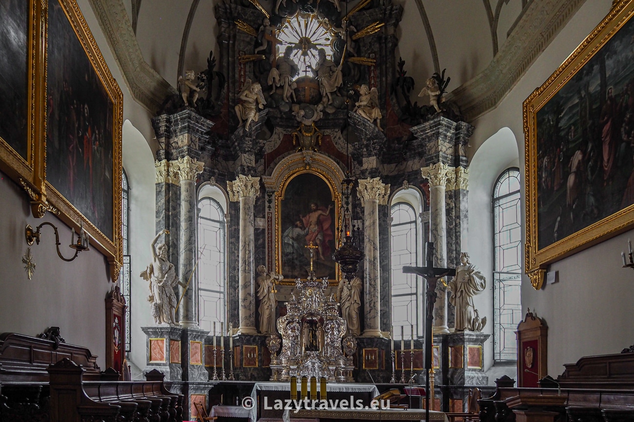 The interior of the cathedral in Zamość