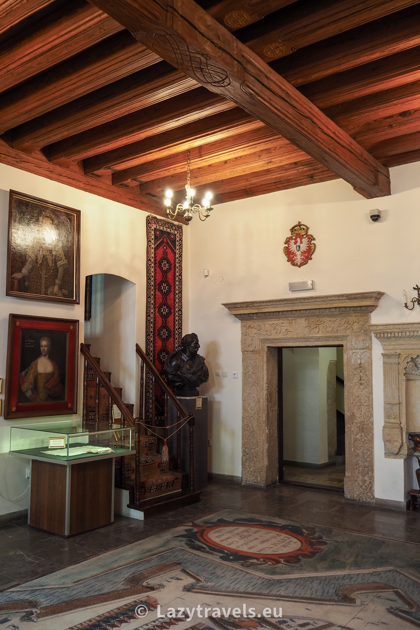One of the exhibition halls at the Zamość Museum