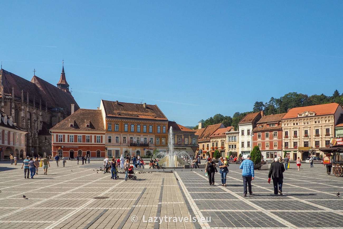 Fountain in the Brasov market square