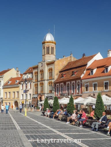 the market square in Brasov - one of the most interesting cities in Romania