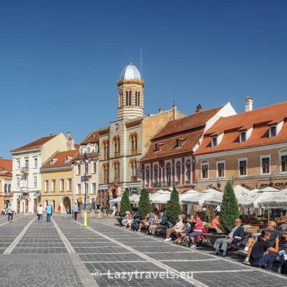 the market square in Brasov - one of the most interesting cities in Romania