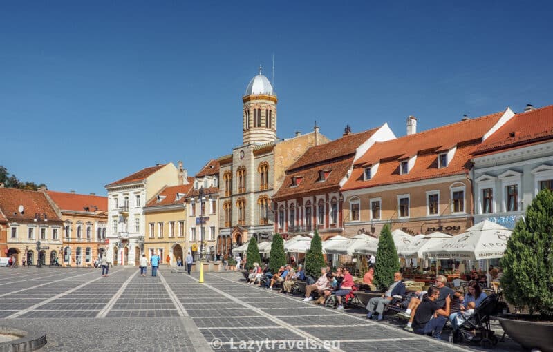 the market square in Brasov - one of the most interesting cities in Romania