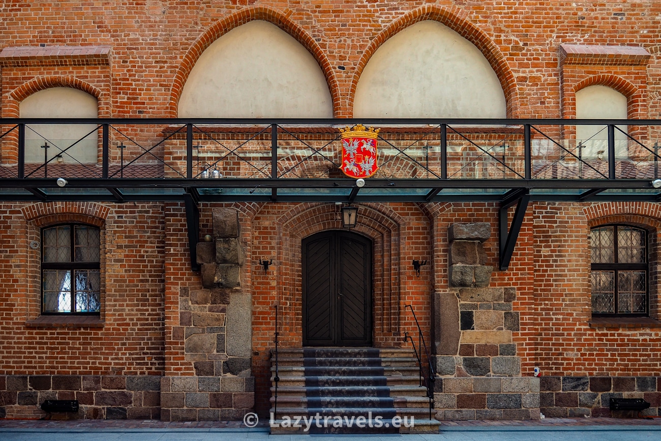 A glass gallery located at the height of the former ground level of the castle in Gniew